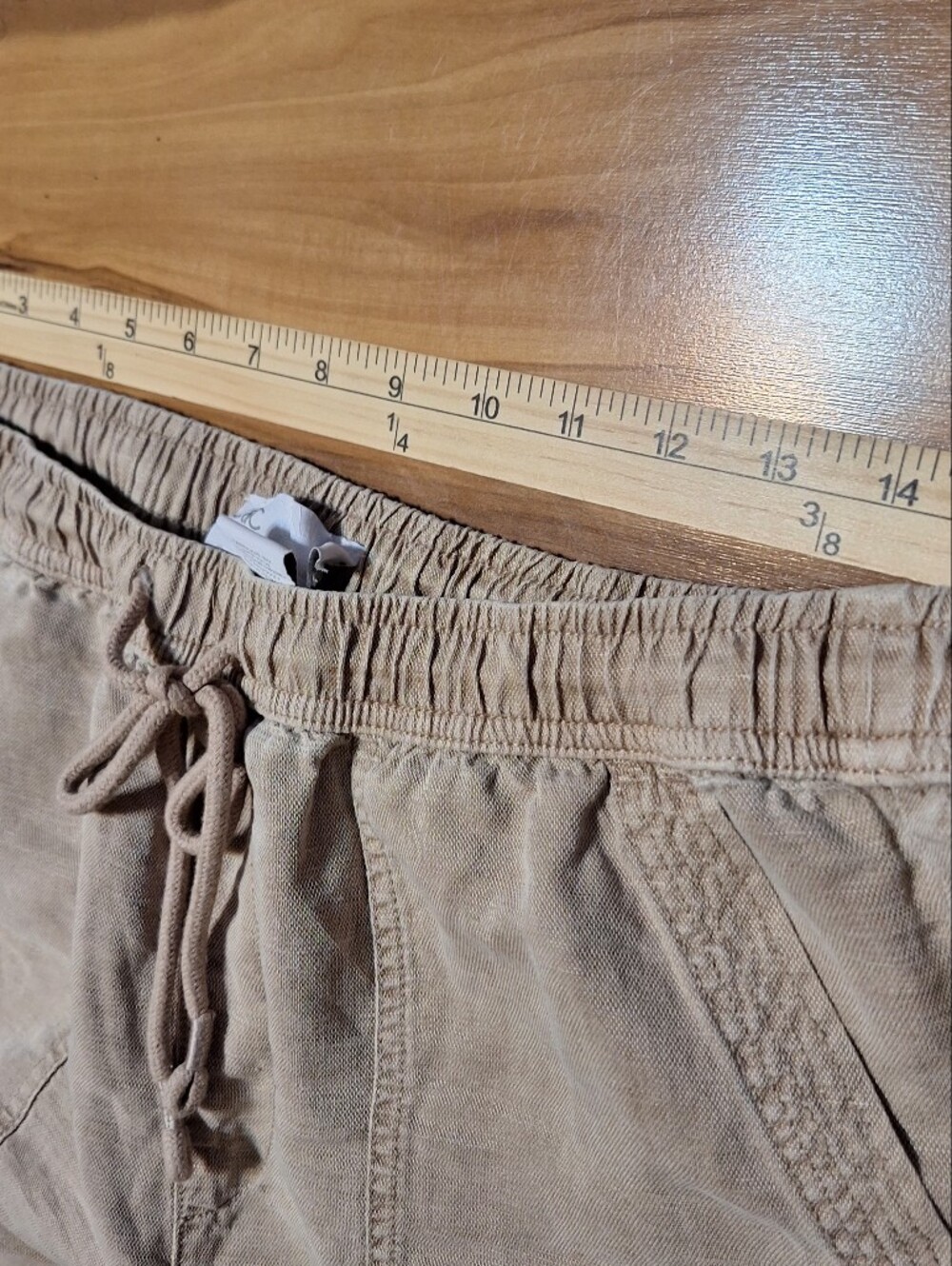 C&C CA Medium Linen Lyocell Crop Wide Leg Pull On Pants Beachy Boho Resort - Picture 5 of 7